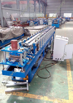 Pre - Painted Steel Shutter Door Roll Forming Machine Hydraulic Cutting